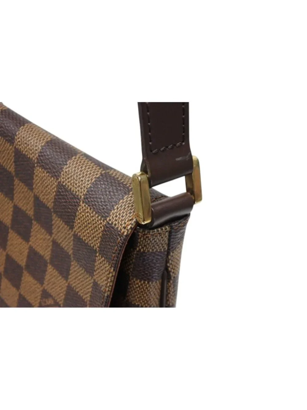 Louis Vuitton Musette Salsa Damier Long Strap Shoulder Bag Brown Gold
